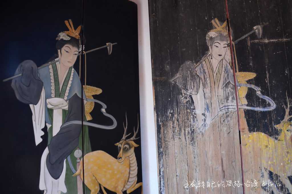 繼述堂大門上繪有清咸豐年間完成的壽翁仙姑彩繪圖案