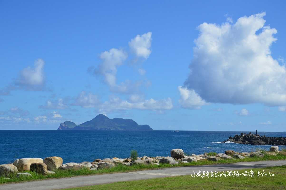 大里漁港棉花糖藍與白海濱