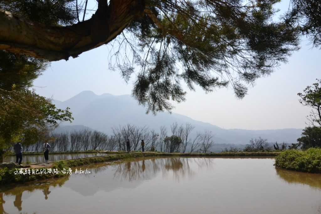 「田心子水中央」水天一色湖光意境